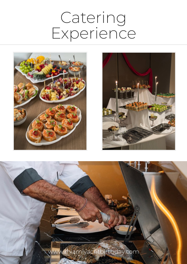SeaLux catering experience - canapes and grilled seafood